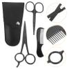 Beatifufu 1set Men's Beard Kit Scissors Comb Pouch Styling Tool for Barbershop Diy view 1