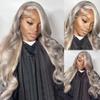 30 32 34 Inch Silver Bundle Human Hair Blonde Body Wave Bundles Two Tone Grey Mixed With 613 Blonde Human Hair Bundle Brazilian Virgin Hair 3 Bundles Highlight Hair Extensions view 2
