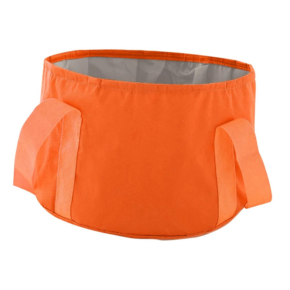 COOLHIYA 1pc Portable Travel Foot Soak Basin Orange Multifunctional Water Basin for Camping Hiking and Relaxation Tear Resistant and Design
