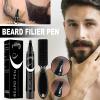 Beard Pencil Filler for Men, Beard Filler for Men, Water-Proof & Long Lasting & Natural Finish Barber Barber Pen, Enhance Facial Hair, Mustache Shape (BW2) view 3