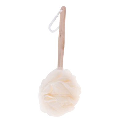 Baluue Handle Bath Sponge Brush Loofah Mesh Exfoliating Scrubber for Shower for Men and Women Convenient Body Cleansing Tool for All Ages and Travel