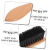 FOMIYES Men's Beard Brush Natural Bristle Ergonomic Handle Portable Beard Grooming Kit Styling Tool for Bearded Man view 4