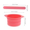 FOMIYES 4pcs High-temperature Resistant Silicone Waxing Pot Set Spatulas for Hair Removal Foldable Design for Home and Travel Use Wax Bowl Kit view 2
