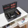 Barber Case,Barber Carrying Case,Hairdresser Tool Box Organizer with Lock,Portable Travel Barber Suitcase for Hair Stylist,Pet Groomer (Black with Lock) view 2