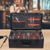 Barber Case,Barber Carrying Case,Hairdresser Tool Box Organizer with Lock,Portable Travel Barber Suitcase for Hair Stylist,Pet Groomer (Black with Lock) view 4