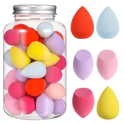 40 Pcs Mini, Soft Setting Face Puffs Multi-Colored Blender Mini Concealer Sponge Cosmetic Makeup Tools fot Foundation, Cream and Powder