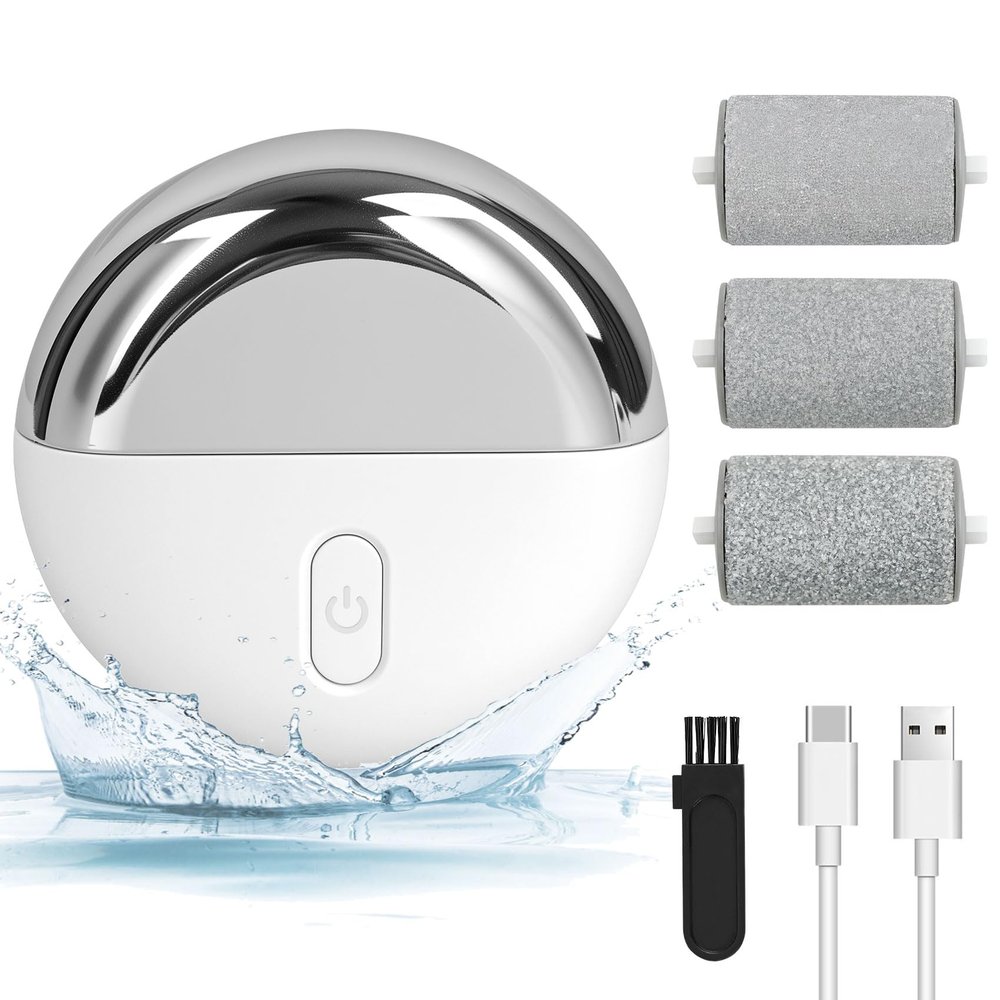 Automatic Callus Remover for Feet, Rechargeable Pedicure Tools for Feet, Electric Foot Callus Remover with 3 Roller Heads 2 Speed, Waterproof Foot File Perfect for Dead Hard Cracked Dry Skin