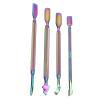 4pcs Nail Cuticle Pusher Set Stainless Steel Double Ended Nail Pushers for Manicure Pedicure Shovel Shape Design with Glossy Finish Lightweight and Compact for Travel view 1