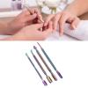 4pcs Nail Cuticle Pusher Set Stainless Steel Double Ended Nail Pushers for Manicure Pedicure Shovel Shape Design with Glossy Finish Lightweight and Compact for Travel view 3