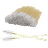 100 PCS Crystal Eyelash Mascara Wands Disposable Lash Brushes for Extensions Spoolie Brush Applicators Makeup Tool Kits (Gold handle) view 1