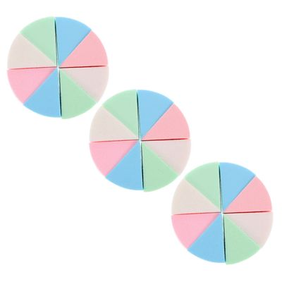 Baluue 3sets Reusable Makeup Sponges Latex Cosmetic for Wet and Dry Application Packaging for Foundation and Easy Blending