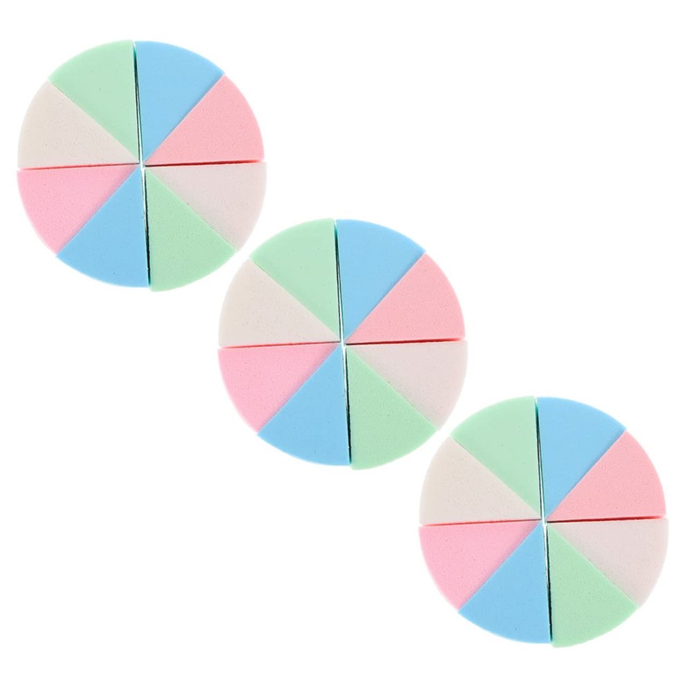 Baluue 3sets Reusable Makeup Sponges Latex Cosmetic for Wet and Dry Application Packaging for Foundation and Easy Blending