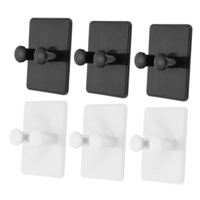BUGUUYO 6pcs Self Adhesive Razor Holder for Bathroom Punch Shaver -Mounted Storage for Smooth Surfaces Easy Installation
