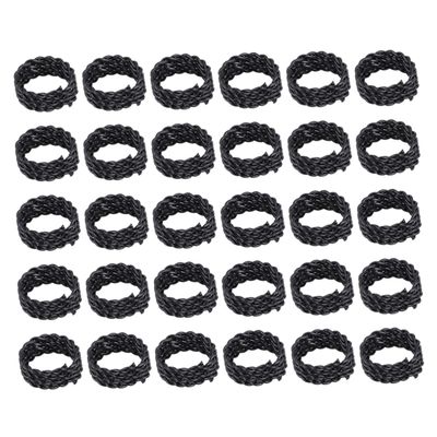 Baluue 30pcs Dreadlock Beads Hair Extensions Accessories Hair Cuffs and Rings for Braids and Dreadlocks Non-damaging Material Black Crimp Rings for Easy Application