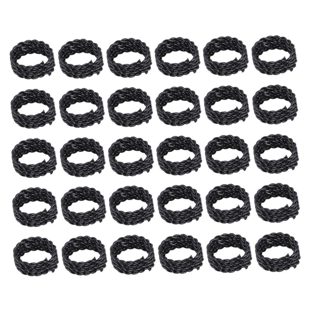 Baluue 30pcs Dreadlock Beads Hair Extensions Accessories Hair Cuffs and Rings for Braids and Dreadlocks Non-damaging Material Black Crimp Rings for Easy Application