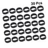 Baluue 30pcs Dreadlock Beads Hair Extensions Accessories Hair Cuffs and Rings for Braids and Dreadlocks Non-damaging Material Black Crimp Rings for Easy Application view 2