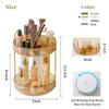 Aveniee 360 Rotating Makeup Organizer for Vanity, Upagraded Perfume Skincare Bathroom Counter Organizers with Brush Divider, Two Tier Spinning Lipstick CosmeticLotion Storage,Gold view 3