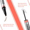 Aaiffey 2-in-1 Magic Eyebrow Pencil,Microblading 4-Fork Tip Liquid Eyebrow Pen with Eyebrow Brush Gel Waterproof Eyebrow Pencil Create Natural Hair-Like Brows Long-Lasting (04# Black) view 2