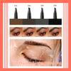 Aaiffey 2-in-1 Magic Eyebrow Pencil,Microblading 4-Fork Tip Liquid Eyebrow Pen with Eyebrow Brush Gel Waterproof Eyebrow Pencil Create Natural Hair-Like Brows Long-Lasting (04# Black) view 4