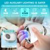 Automatic Electric Nail Clipper with LED Light & Nail File, 3 Speeds LCD Digital Display, Nail Clip Storage, USB Rechargeable Safety Fingernail Trimmer for Baby, Kids, Seniors, Caregivers (White) view 4
