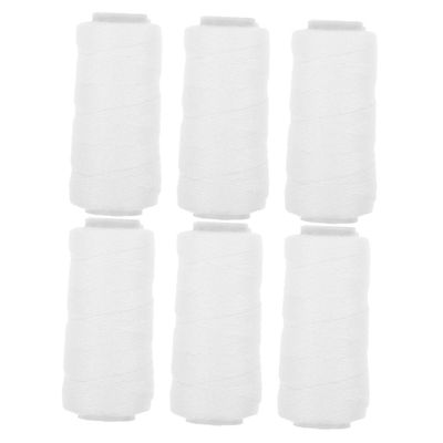 FRCOLOR 6rolls Cotton Thread Facial Hair Remover Soft Epilator Strings for Removal for Eyebrows and Easy to Use and Durable