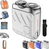 Beard Shaver Traveler Mini and Portable Suitcase Design, R-12 Luggage Electric Shaver, Shaver Traveler Mini and Portable Suitcase Design Double-Ring Magnetic Cutter (White) view 1