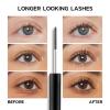 Black Washable Iron Metal Mascara, Waterproof Long Lasting Quick Dry with Metal Rod Wand Curling Eyelash Brush Wand Mascara - Black view 4