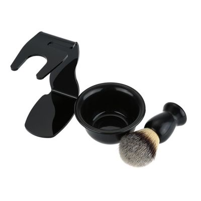 NOLITOY Plastic Shaving Brush Set Beard Brush Practical Bowl Rack for Home Use Compact Design for Easy Storage and Cleaning for Grooming and Shaving