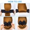 CustomyLife 2pcs Hair Bun Makers Black Pink Deft Bun Twister Flexible Donut Hair Bun Lazy French Hair Curler Bun Clips Accessories for Women Long Thick Thin Short Hair view 4
