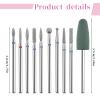 10 PCS Nail Drill Bits Set, Russian Manicure Drill Bits, Cuticle Remover Nail Products for Manicure Pedicure for Home and NailSalon view 2