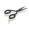 Massive Bee Store Rounded-Tip Trimming Scissors for Men  Stainless Steel High Carbon Beard, Mustache, and Ear Hair Grooming Scissor (Black-Pointy-Tip) view 1
