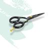 Massive Bee Store Rounded-Tip Trimming Scissors for Men  Stainless Steel High Carbon Beard, Mustache, and Ear Hair Grooming Scissor (Black-Pointy-Tip) view 2
