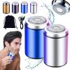 Mini Portable Electric Shaver, Portable Mini Men's Razor Electric Shaver for Men, USB Rechargeable Waterproof Shaver Beard Trimmer (2pcs-C) view 1