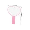 HAPINARY Cute Heart Shaped Handheld Mirror Handle Self-Adhesive Cosmetic Mirror for Girls Reflection Soft Flocking for Travel and Daily Use view 2