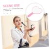 HAPINARY Cute Heart Shaped Handheld Mirror Handle Self-Adhesive Cosmetic Mirror for Girls Reflection Soft Flocking for Travel and Daily Use view 3