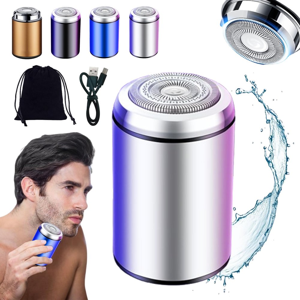 Mini Portable Electric Shaver(Silver)