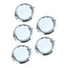 Baluue 5pcs Portable Two-Sided Makeup Mirrors Foldable Travel Mirrors for Women Lightweight Compact Design for Easy Carrying and Makeup Stylish and Practical White view 1