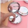 Baluue 5pcs Portable Two-Sided Makeup Mirrors Foldable Travel Mirrors for Women Lightweight Compact Design for Easy Carrying and Makeup Stylish and Practical White view 2