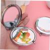 Baluue 5pcs Portable Two-Sided Makeup Mirrors Foldable Travel Mirrors for Women Lightweight Compact Design for Easy Carrying and Makeup Stylish and Practical White view 4