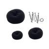 Baluue Hair Donut Bun Maker Styler with Hairpin Clips Bands Set in Black for Effortless Updo Styles Adds Volume Fullness for Any Occasion view 1