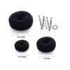 Baluue Hair Donut Bun Maker Styler with Hairpin Clips Bands Set in Black for Effortless Updo Styles Adds Volume Fullness for Any Occasion view 3