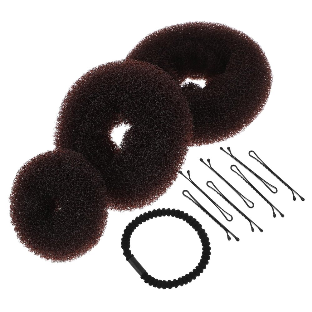 Baluue Hot Hair Donut Bun Maker Easy Clip Hair Bun for Women Accessory for Wedding Prom Party Daily Use Brown