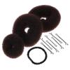 Baluue Hot Hair Donut Bun Maker Easy Clip Hair Bun for Women Accessory for Wedding Prom Party Daily Use Brown view 1