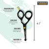 Massive Bee Store Rounded-Tip Trimming Scissors for Men  Stainless Steel High Carbon Beard, Mustache, and Ear Hair Grooming Scissor (Black-Round-Tip) view 3