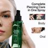 Piercing Aftercare Spray - Sterile Saline Solution for Piercings with Panthenol & Tea Tree Oil for Piercing Bumps Lip, Body, Nose Rings, & Ear Piercing Cleaner Keloid bump removal view 2