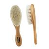 MERRYHAPY Dense Wool Beard Brush Curved Handle for Hair Cleaning Barber Shops and Home Use view 1