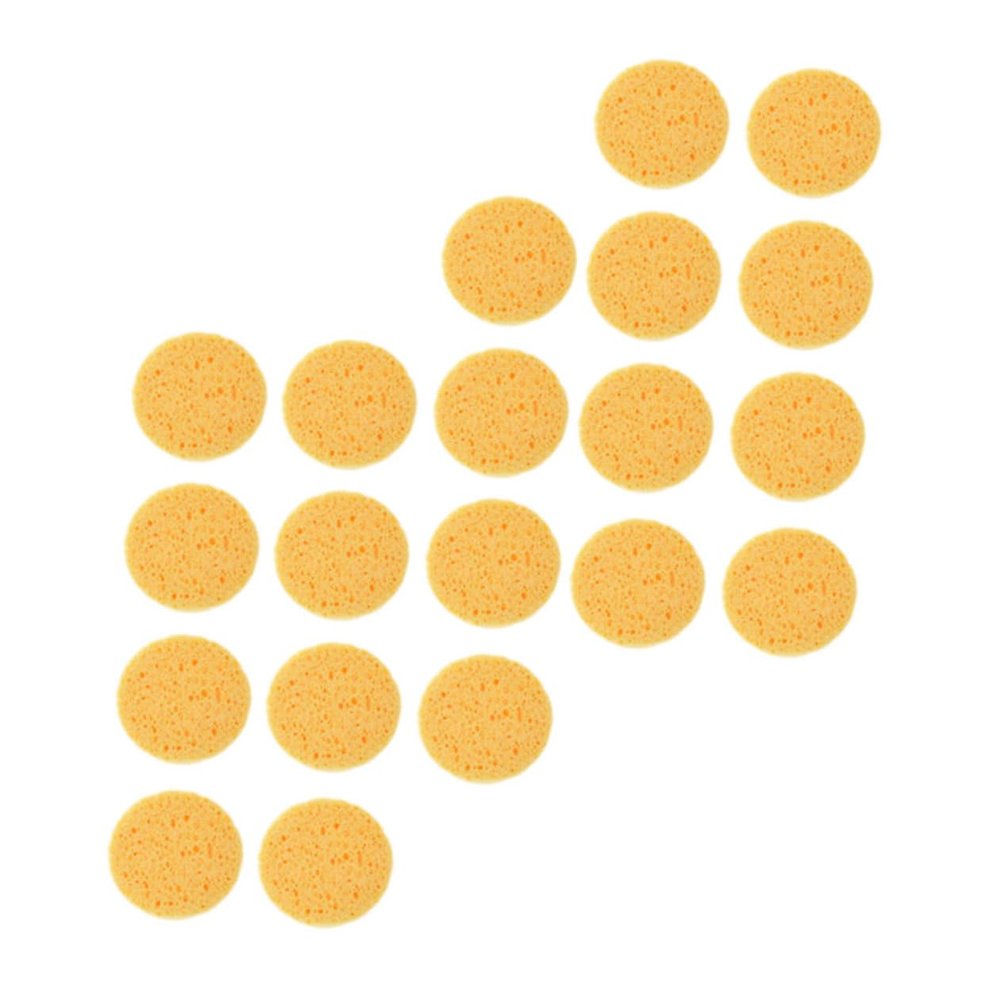 Baluue 60pcs Makeup Powder Puff Rounded Facial Cleaning Pads Washable Makeup Remover Pads Cotton Beauty Tool