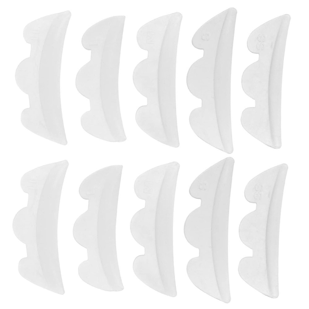 Baluue 10pairs Silicone Eyelash Perming Pads Professional Beauty Tool for Eyelash Lifting Durable and Safe for Salon Home Use for Individual and Makeup Artists
