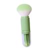 Baluue 1set Dual-ended Makeup Brush Set Compact Portable Eyeshadow and Powder Brush Kit for Daily Use and Professional Makeup Application Green view 1