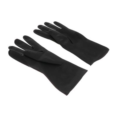 Anneome Black Gloves for Cleaning and Hair Dyeing Chemical Resistant Non-slip Reusable Elastic Hair Shampoo Barber Gloves